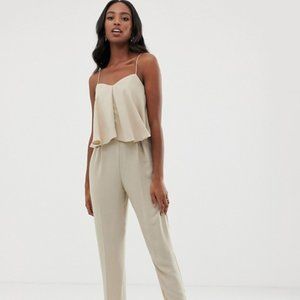 ASOS Tall beige jumpsuit Size 6